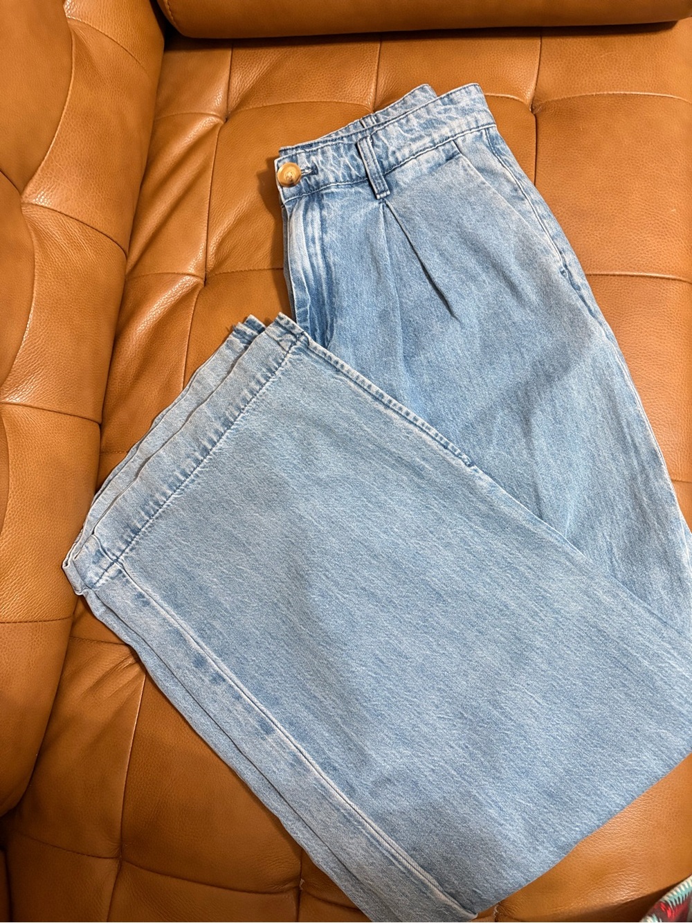 Blank NYC Light Blue High-Rise Wide Leg Jeans